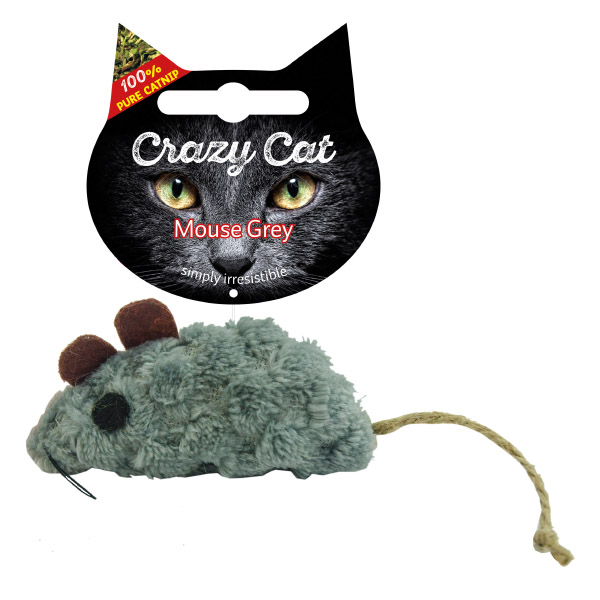 CRAZY CAT Grey Mouse mit 100% Catnip