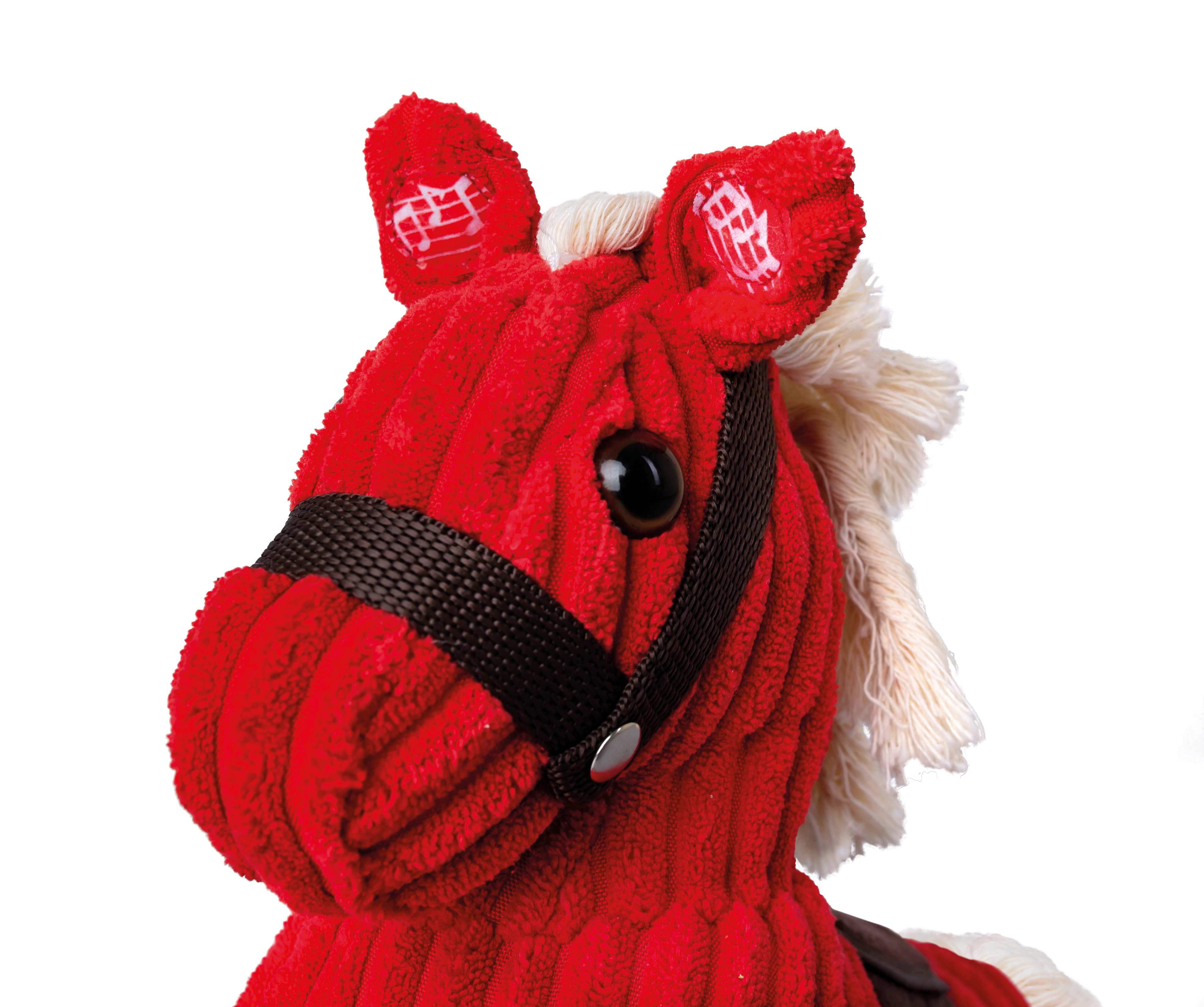 Pferd mit Geräuschen, rot