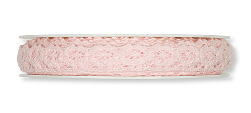 Häkelspitze waschbar 30° 13 mm 7 m rosa