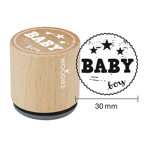 Woodies Stempel Baby boy ø 30 mm