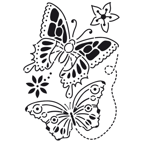Stencil Schmetterlinge DIN A4 4-teilig