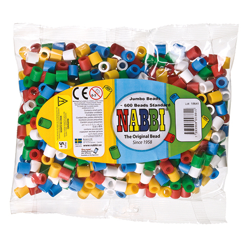 Nabbi® Jumbo Beads -Bügelperle  ~Ø 10 x H 10 mm 600 Stk. Standard Mix