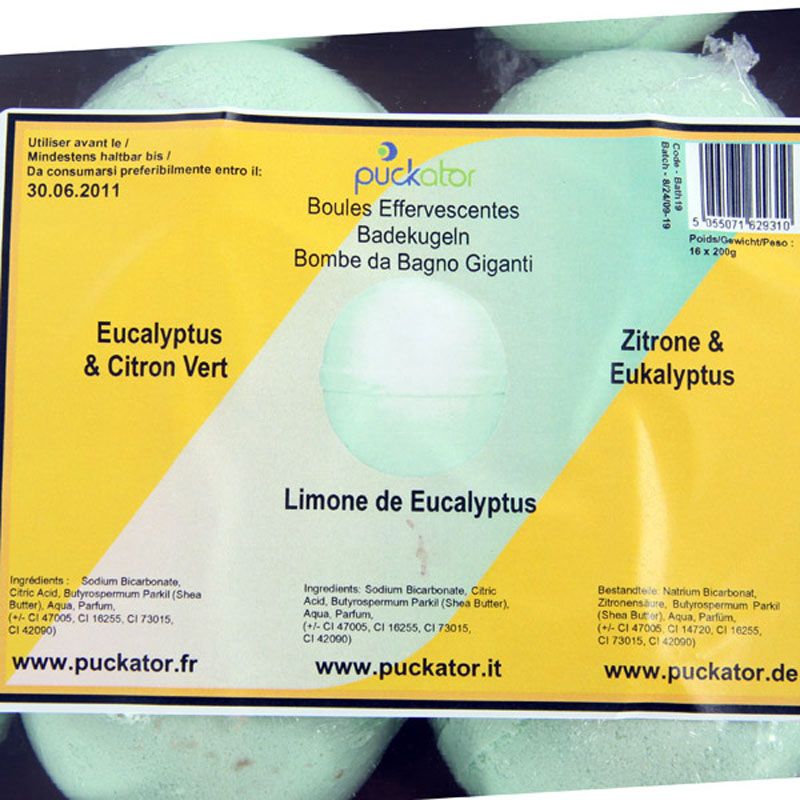Badebomben - Zitrone & Eukalyptus (pro Stück)