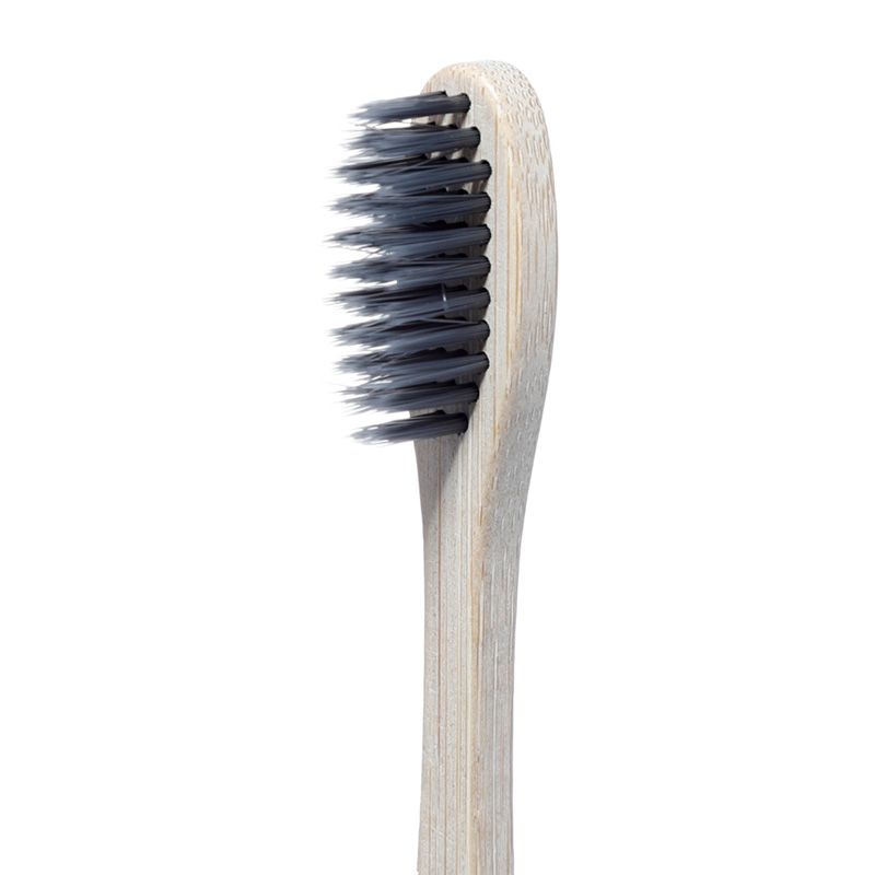Umweltfreundliche Zahnbürste aus 100% natürlichem Bambus mit Holzkohle (pro Stück)