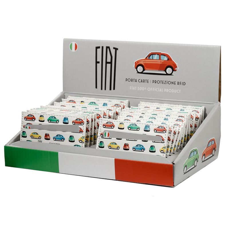 Fiat 500 Retro Kreditkartenetui mit RFID Schutz (pro Stück)