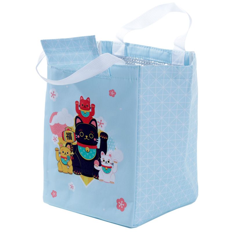 Maneki Neko Glückskatze Kühltasche Lunchtasche mit Klappe