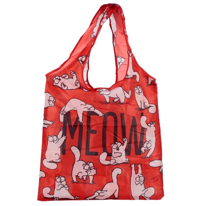 Simon's Cat MEOW Katze Faltbare Einkaufstasche  (pro Stück)
