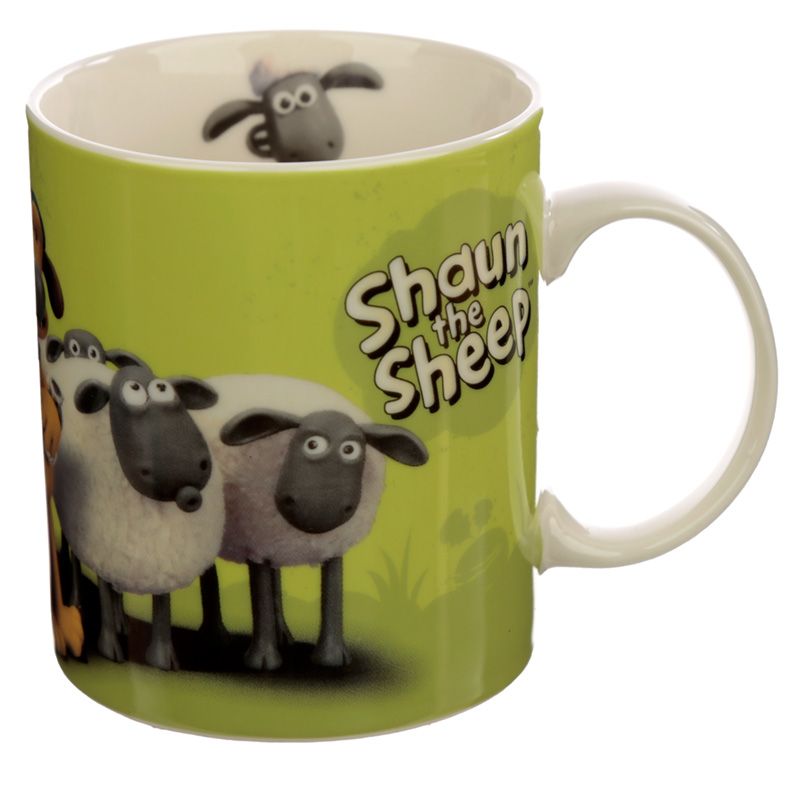 Shaun das Schaf grüne Tasse aus Porzellan