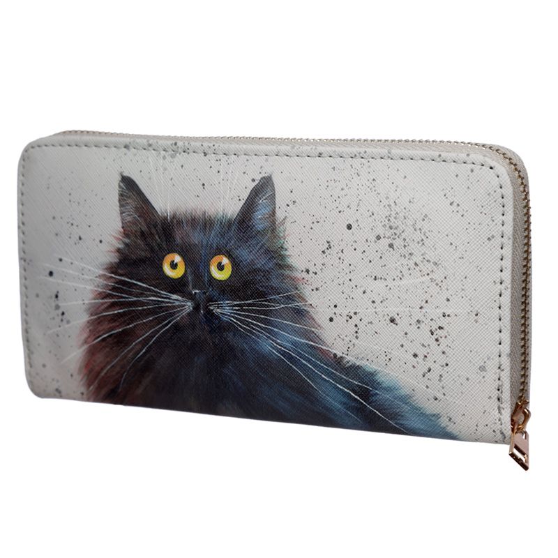 Kim Haskins Katzen Portemonnaie mit Reißverschluss - groß