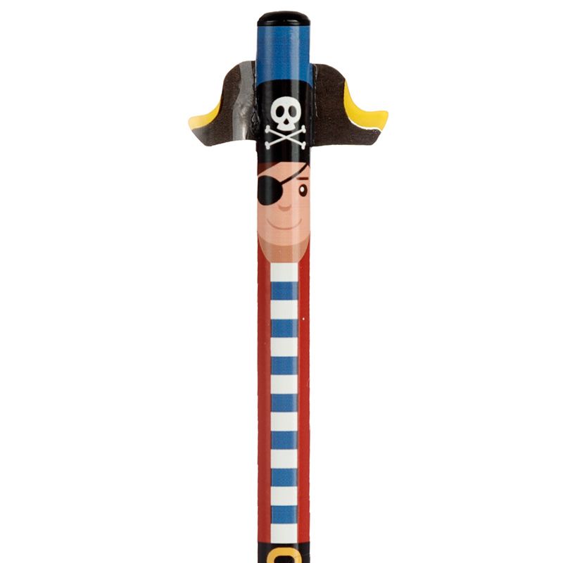 Ahoy Pirat Bleistift mit Radiereraufsatz (pro Stück)