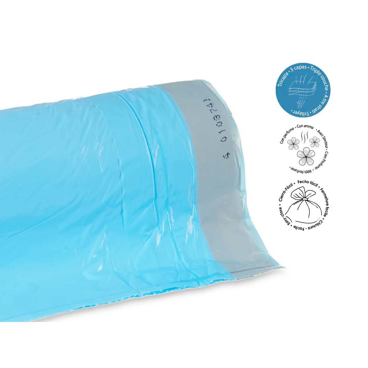 Müllsäcke Selbstschließend Saubere Wäsche Blau Polyäthylen 30 L