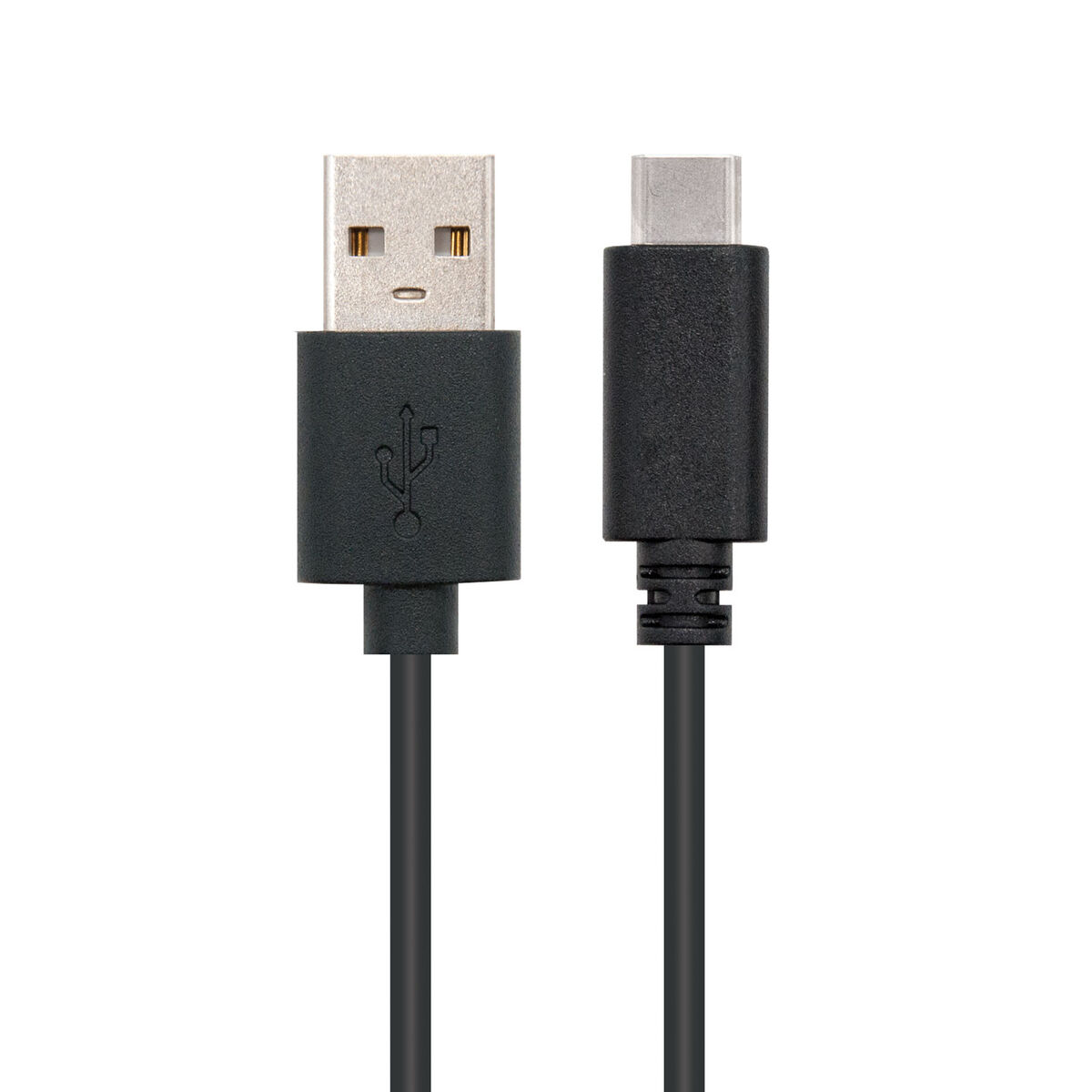 USB A zu USB-C-Kabel NANOCABLE USB 2.0, 1m Schwarz 1 m