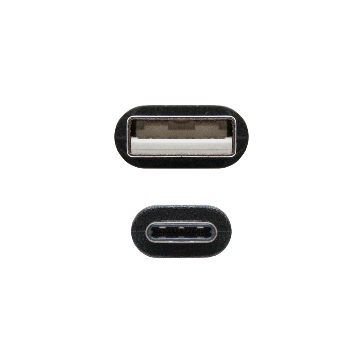 USB A zu USB-C-Kabel NANOCABLE USB 2.0, 1m Schwarz 1 m