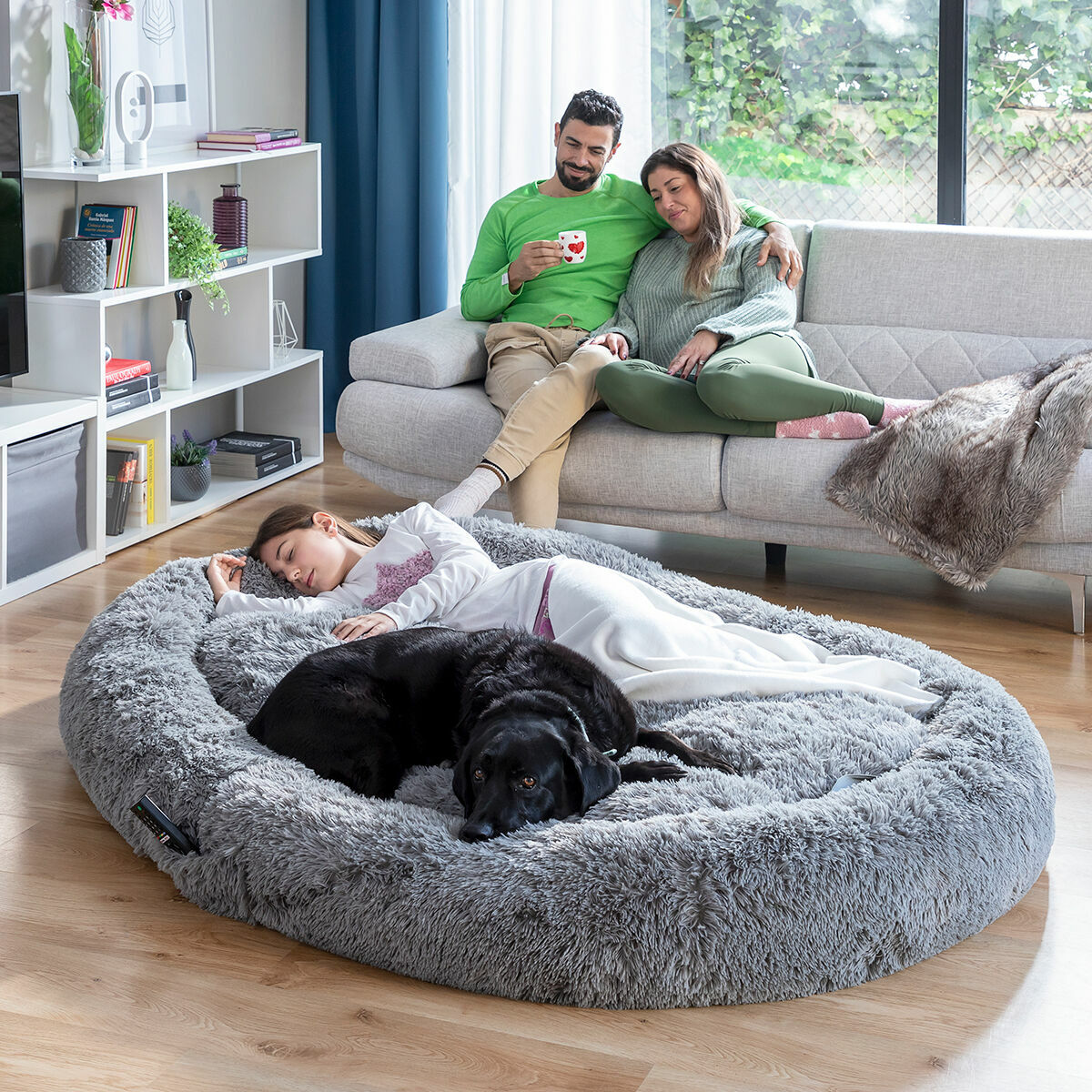 InnovaGood® Cloft Hundebett, großes Hundebett, Polyestergewebe, Antistress-Hundebett, maximale Entspannung und Ruhe, Hundebett m
