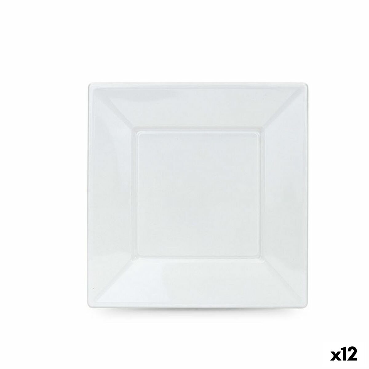 Mehrweg-Teller-Set Algon Weiß Kunststoff 23 cm (12 Stück)