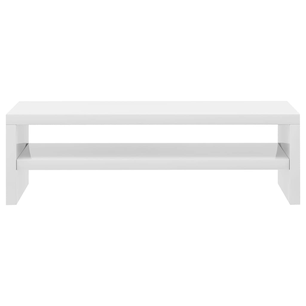 vidaXL Monitorständer Hochglanz-Weiß 42x24x13 cm Holzwerkstoff