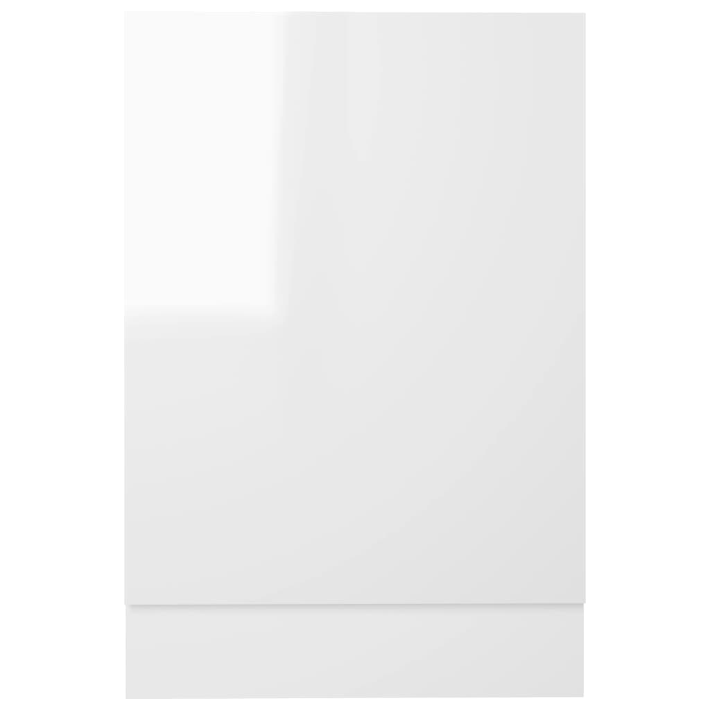 vidaXL Geschirrspülerblende Hochglanz-Weiß 45x3x67 cm Holzwerkstoff