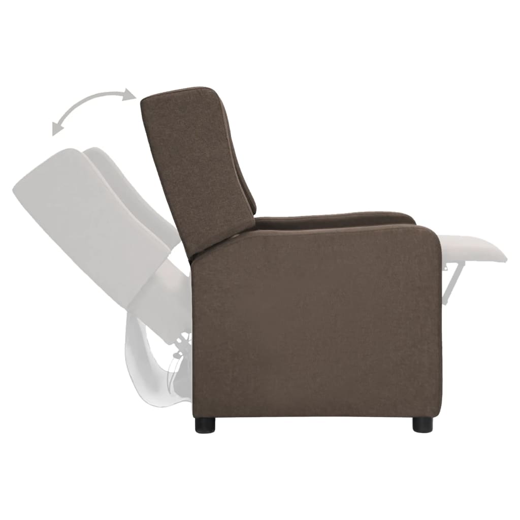 vidaXL Relaxsessel Braun Stoff