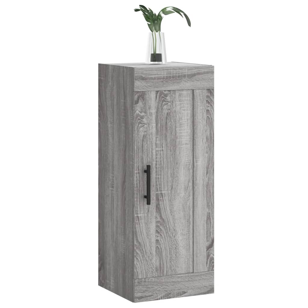 vidaXL Wandschrank Grau Sonoma 34,5x34x90 cm Holzwerkstoff