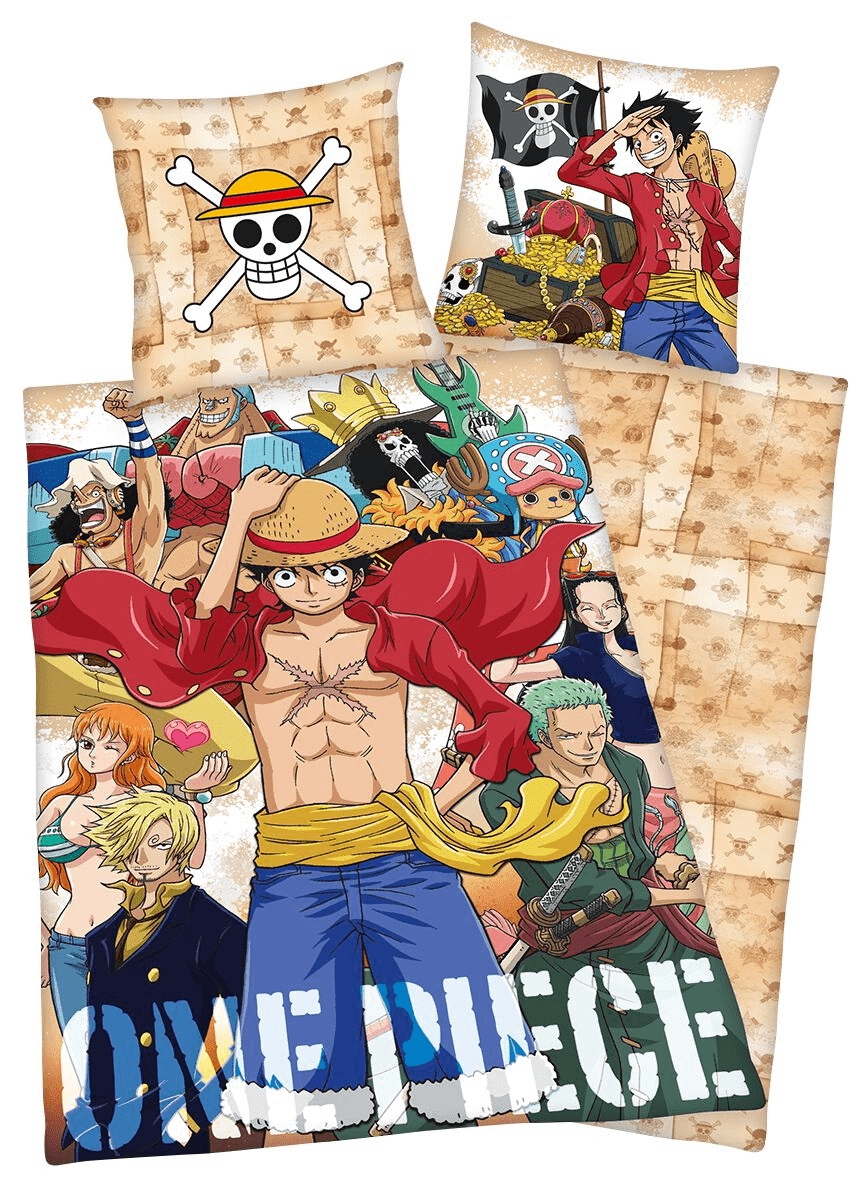 One Piece - Wendebettwäsche (Renforcé) - 80 x 80 / 135 x 200 cm
