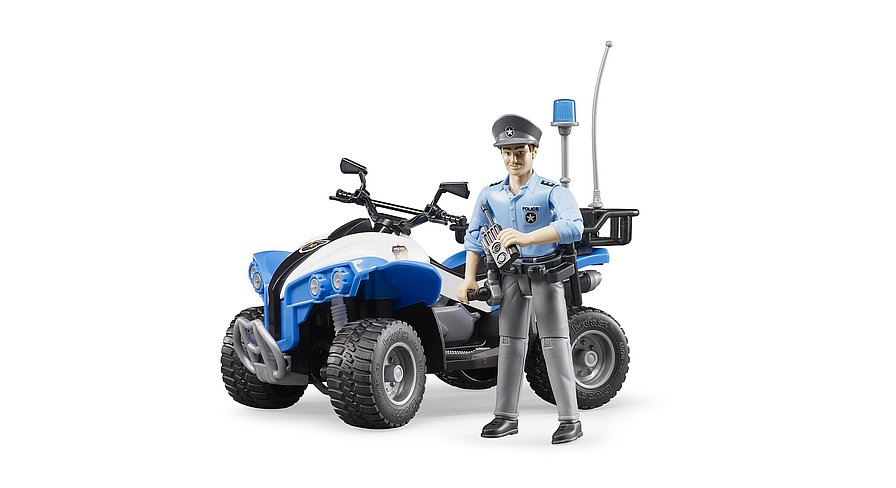 Bruder 63010 - Polizei-Quad mit Polizist und Ausstattung, 1:16