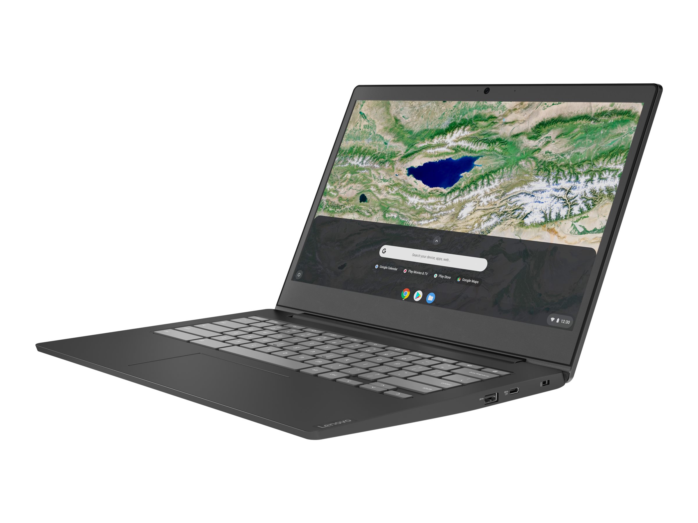 Lenovo Chromebook S340-14 Touch 81V3 - Intel Celeron N4000 / 1.1 GHz - Chrome OS - UHD Graphics 600 - 4 GB RAM - 64 GB eMMC - 35.6 cm (14") -  IPS Touchscreen 1920 x 1080 (Full HD) - Wi-Fi 5 - Onyx Black - kbd: Deutsch - Gold