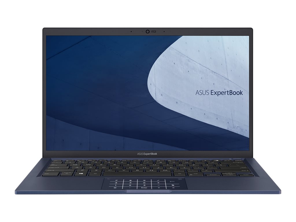 ASUS ExpertBook B1 B1401CEAE-EB2740R - Intel Core i5 1135G7 / 2.4 GHz - Win 10 Pro - Intel Iris Xe Grafikkarte - 8 GB RAM - 256 GB SSD NVMe - 35.6 cm (14") -  1920 x 1080 (Full HD) - Wi-Fi 6 - schwarz (unten) - Star Black (LCD-Abdeckung) - Star Black (Oberseite) - Neu