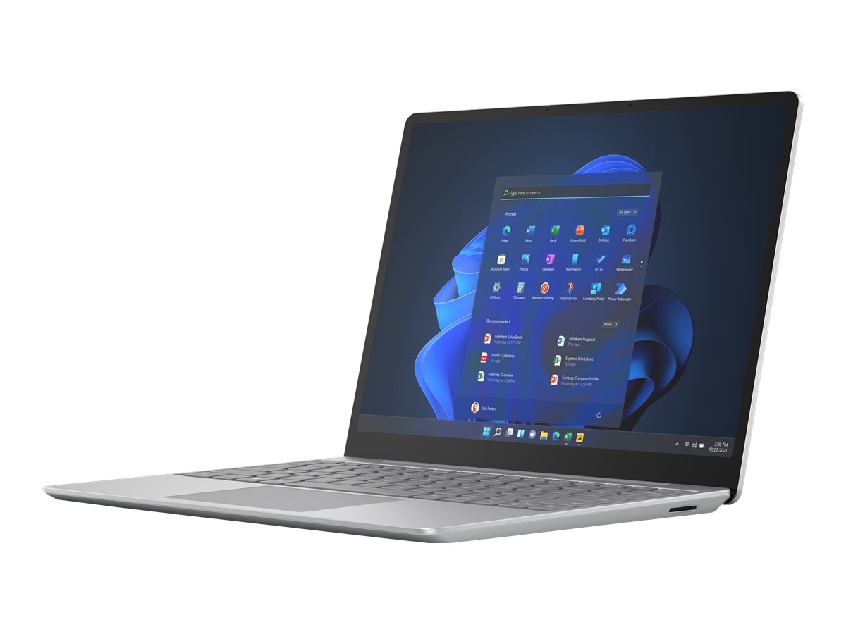 Microsoft Surface Laptop Go 2 for Business - Intel Core i5 1135G7 - Win 10 Pro - Iris Xe Graphics - 4 GB RAM - 128 GB SSD - 31.5 cm (12.4") -  Touchscreen 1536 x 1024 - Wi-Fi 6 - Platin - kbd: Deutsch - Neu