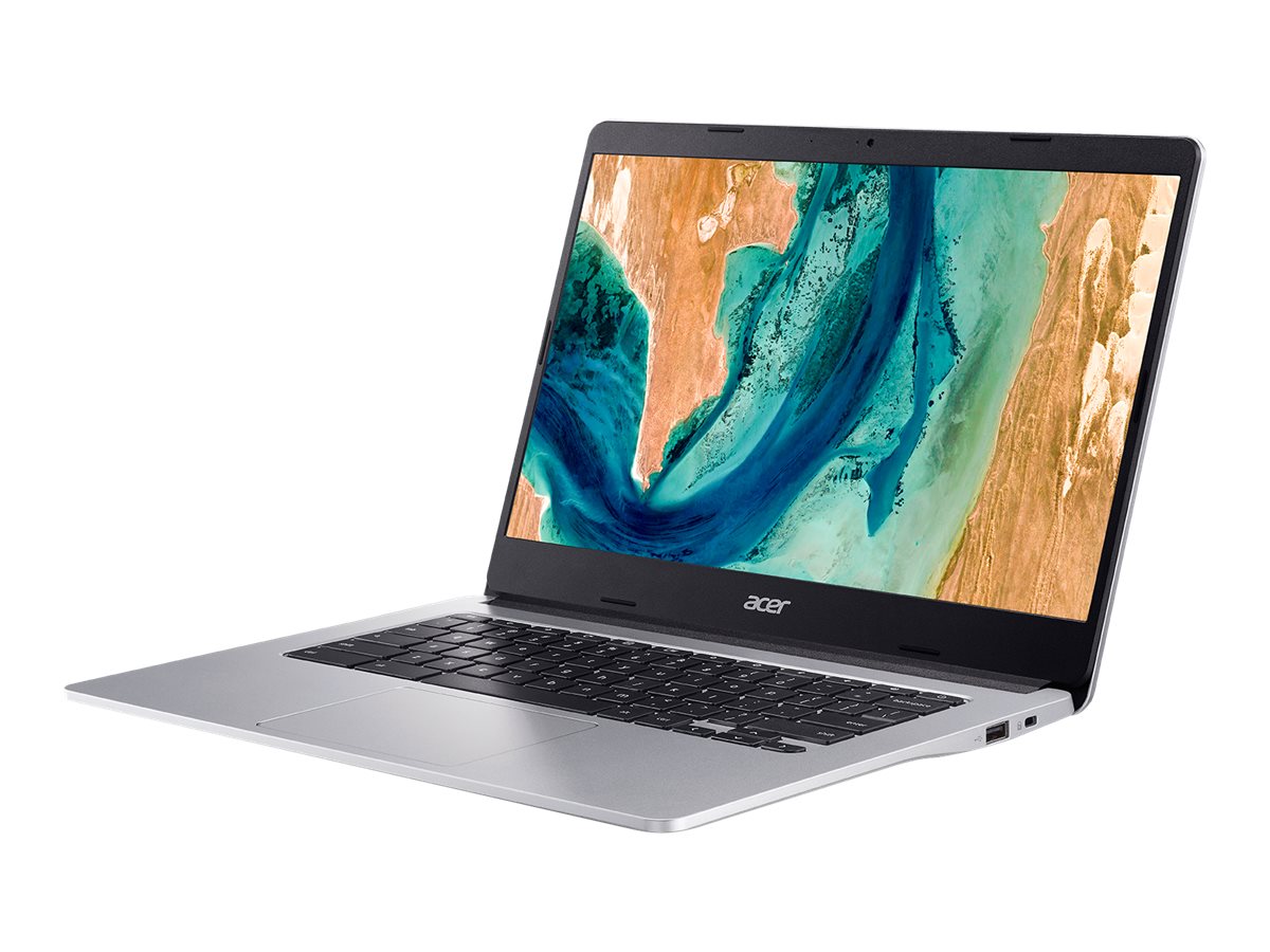 Acer Chromebook 314 CB314-2HT - MT8183 / 2 GHz - Chrome OS - Mali-G72 MP3 - 8 GB RAM - 128 GB eMMC - 35.6 cm (14") -  IPS Touchscreen 1920 x 1080 (Full HD) - Wi-Fi 5 - Reines Silber - kbd: Deutsch - Neu