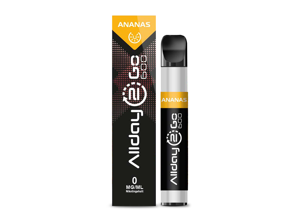 Allday2Go 600 Einweg E-Zigarette - Orange 0 mg/ml