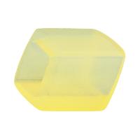 Tuchring 45x36x18mm Sechseck gelb-transparent matt Kunststoff