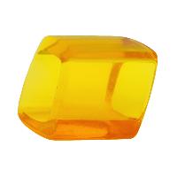 Tuchring 45x36x18mm Sechseck gelb-orange-transparent glänzend Kunststoff