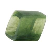Tuchring 45x36x18mm Sechseck olivgrün-transparent marmoriert glänzend Kunststoff