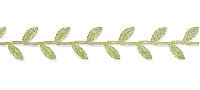 Satin Stanzband Blätter  23 mm x 5 m  oliv