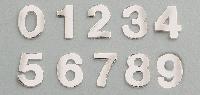 Wachsdekor Zahlensortiment 0 - 9 8 mm  silber glänzend