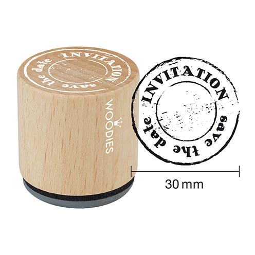 Woodies Stempel INVITATION save the date ø 30 mm