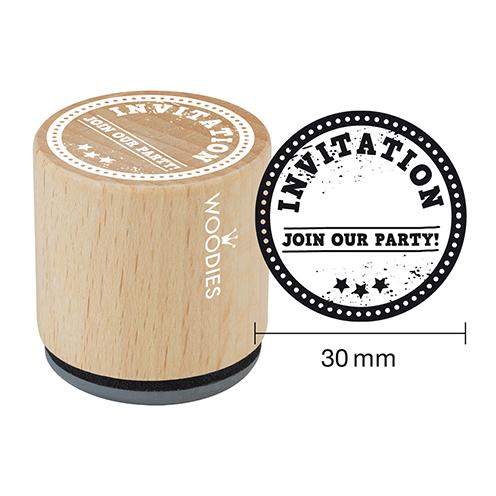 Woodies Stempel Invitation Join our party! ø 30 mm
