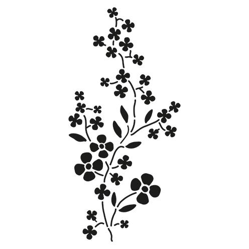 Stencil Blüten DIN A4 1-teilig