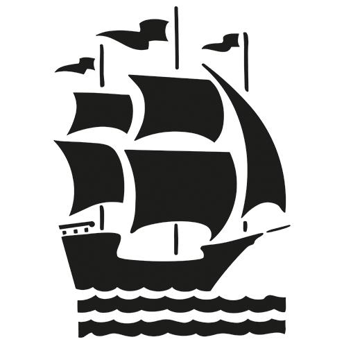 Stencil Segelschiff DIN A4 1-teilig