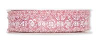 Dekoband Ornament waschbar 30° 18 mm 20 m pink weiß