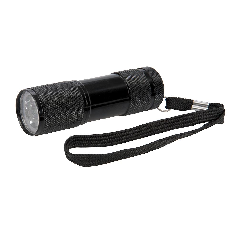 UV- Schwarzlicht- Taschenlampe, 9 LEDs