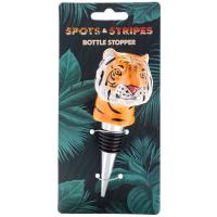 Spots & Stripes Großkatze Tiger Kopf Flaschenverschluss aus Keramik (pro Stück)