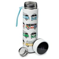 Volkswagen VW T1 Bulli reusable thermal insulating stainless steel drinking bottle with digital thermometer 450ml