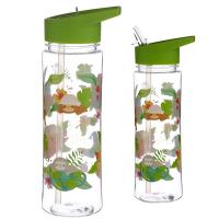 Bouteille d'eau en plastique réutilisable Just Hanging Around Sloth avec paille pliable 550 ml