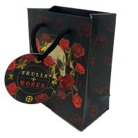 Skulls & Roses Totenkopf rote Rosen Geschenktasche - Klein (pro Stück)
