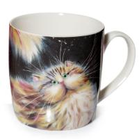 Kim Haskins Regenbogen Cat Tasse aus Porzellan