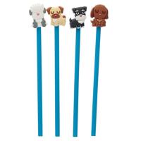 Dog Squad Hunde Bleistift mit PVC Topper (pro Stück)