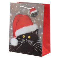 Weihnachten 2020 Kim Haskins  Katze Geschenktasche - Groß (pro Stück)