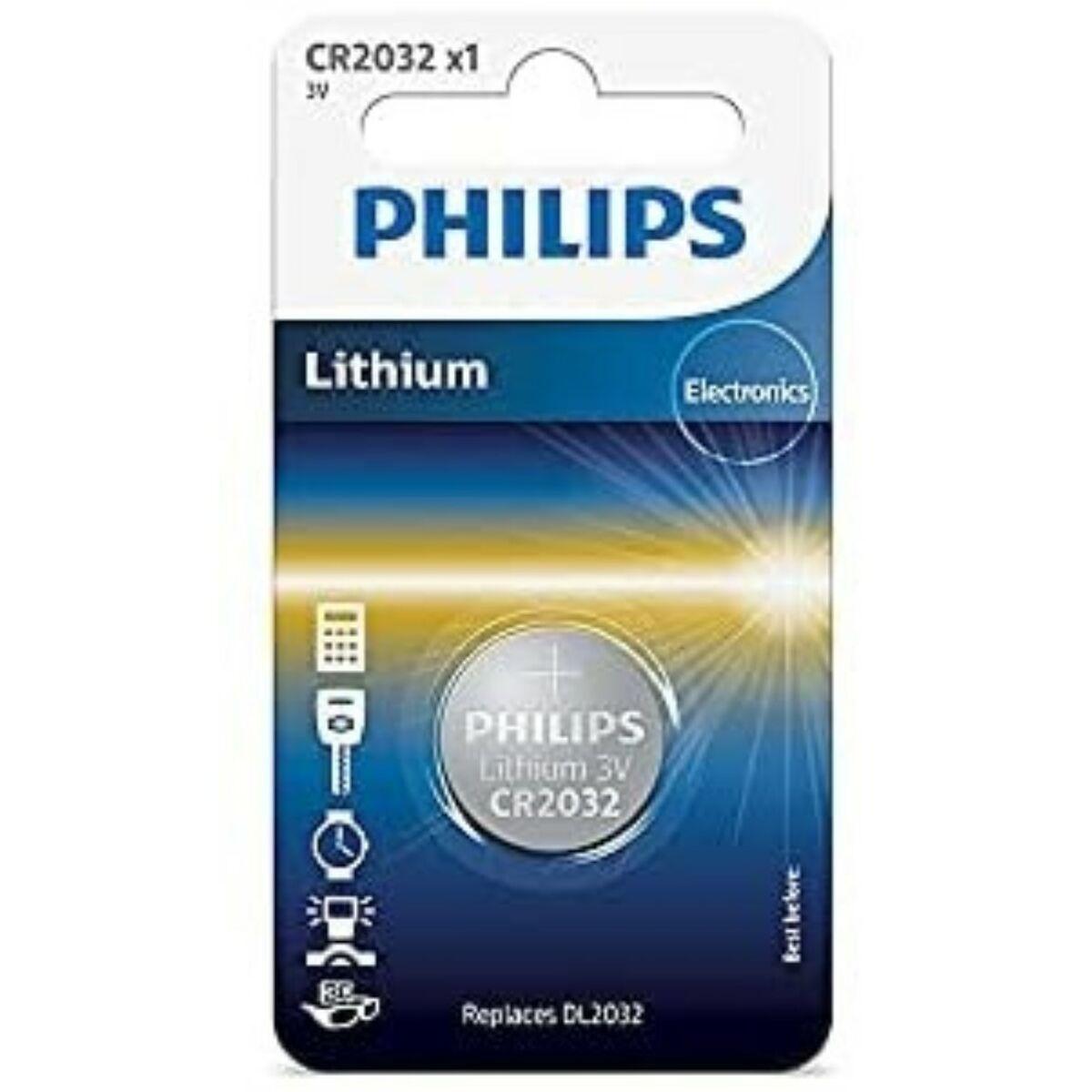 Lithiumknopfzellen Philips CR2032