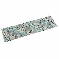 Tischläufer Versa Mosaik türkis Polyester (44,5 x 0,5 x 154 cm)